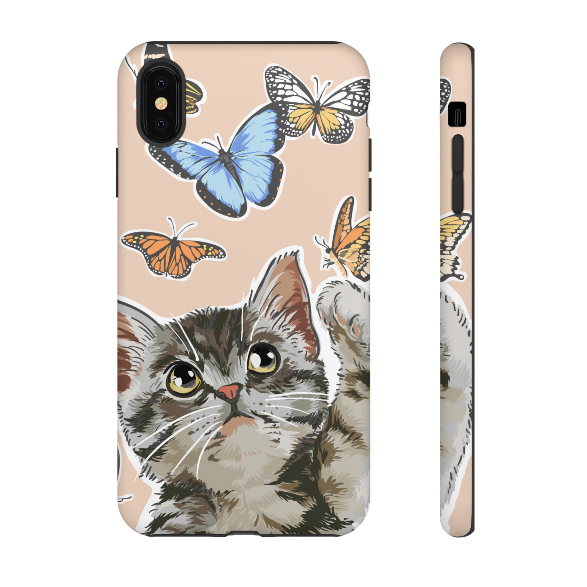 Cute Cat Butterflies - Protective Phone Case