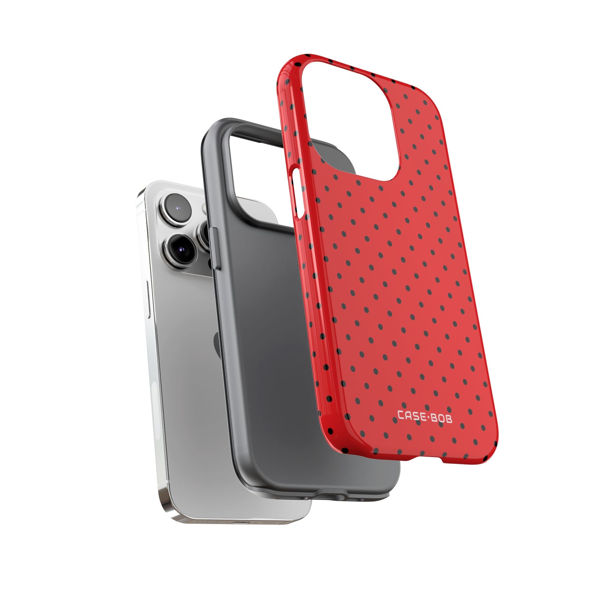 Crimson Dot Matrix iPhone 14 Pro Case - Tough
