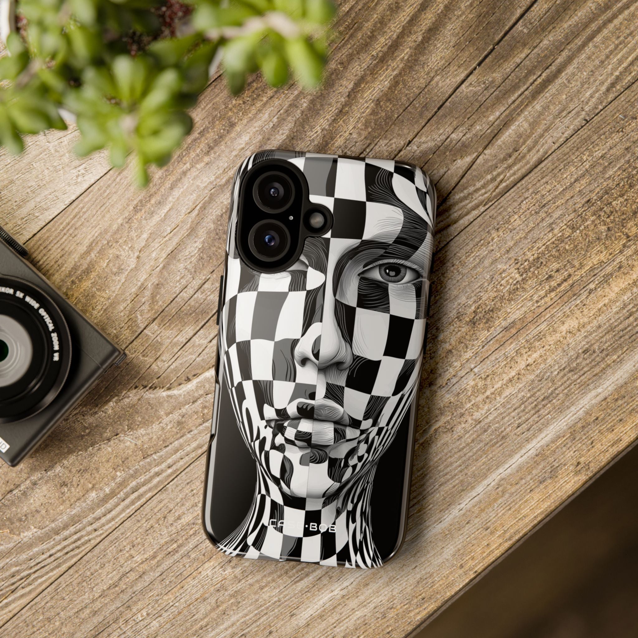 Checkered Face iPhone 16 Pro Case - Tough