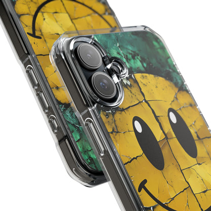 Cracked Smiley iPhone 16 Plus Case - Impact