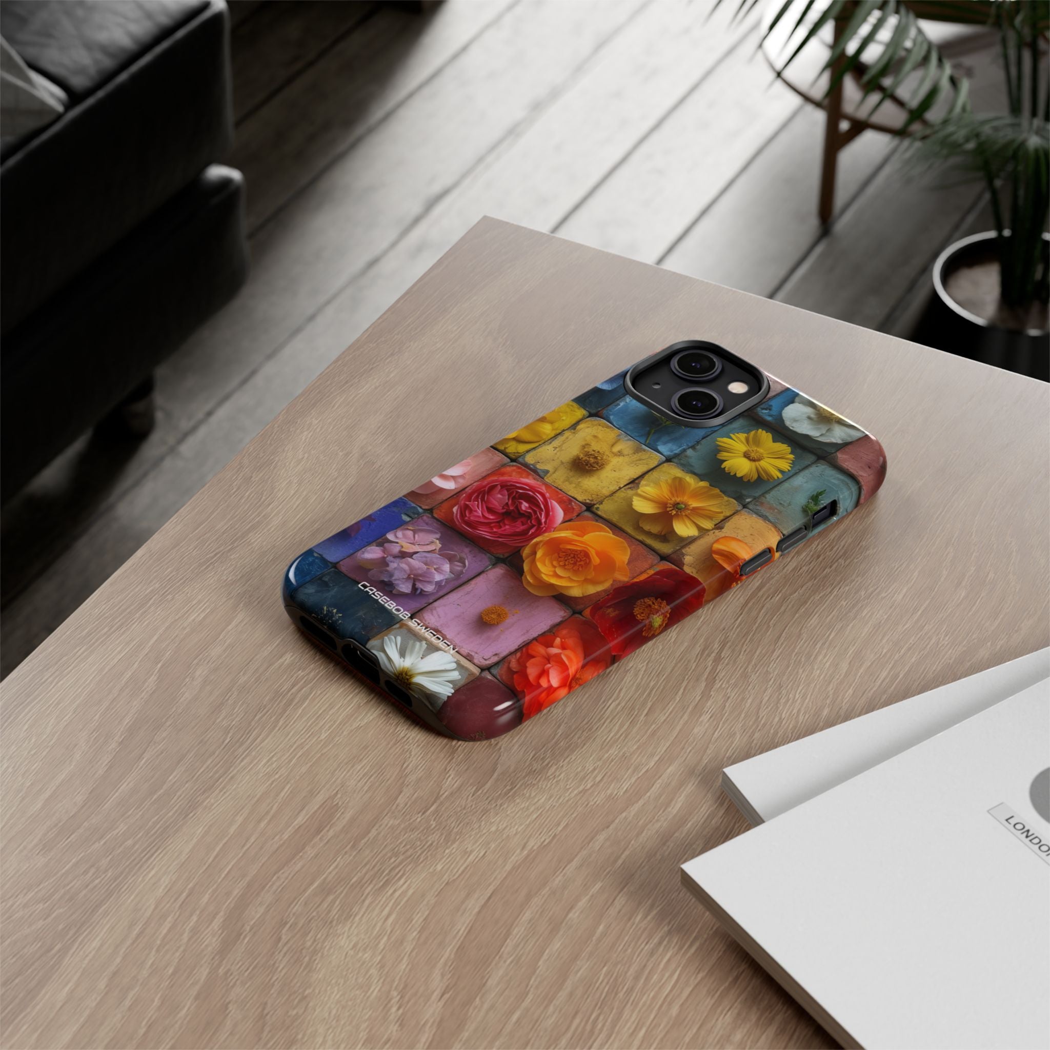 Vibrant Floral Tiles - Tough iPhone 14 Phone Case