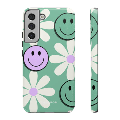 Smiley Daisy Glow Samsung S22 Plus Case - Tough