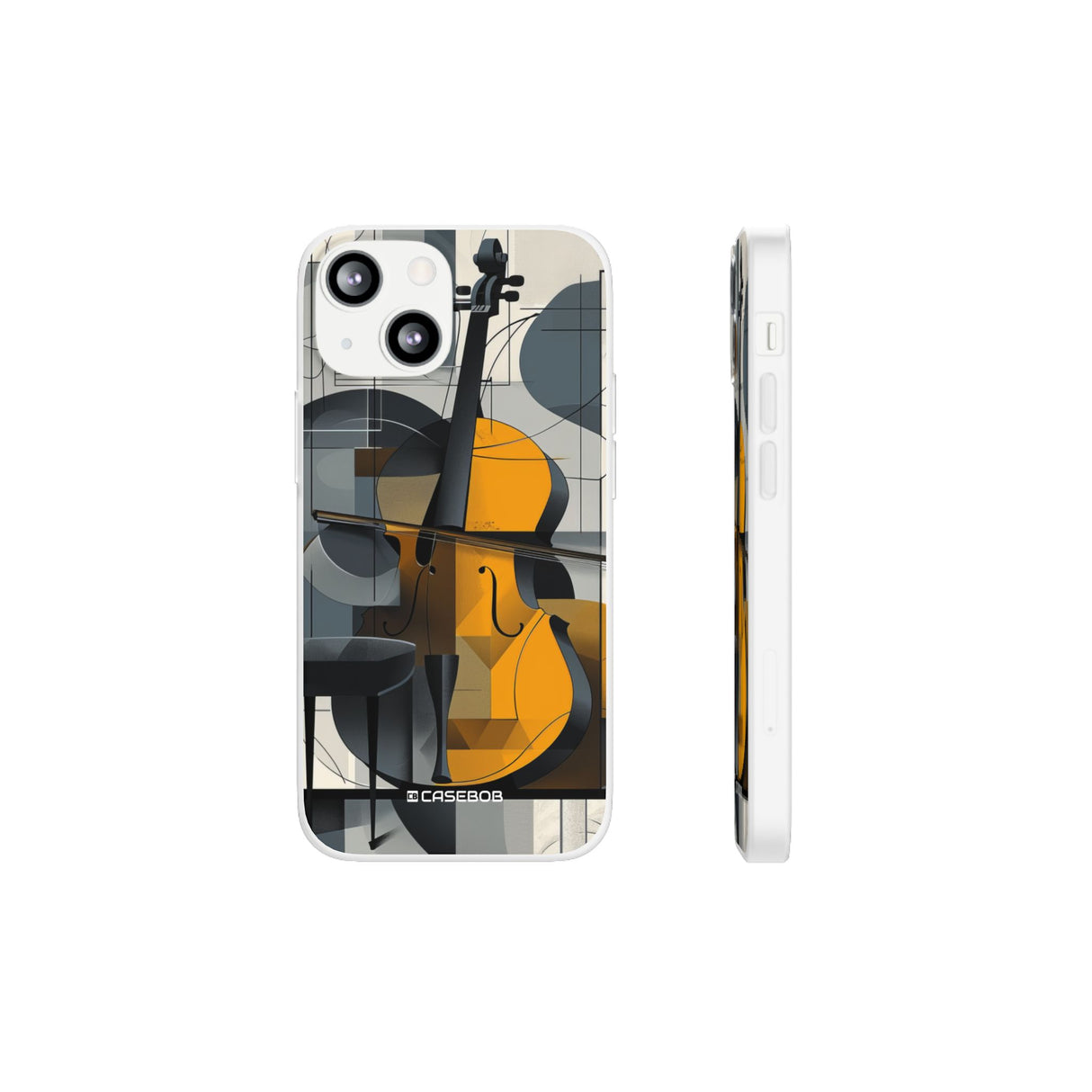 Cello-Abstraktion | Flexible Handyhülle für iPhone