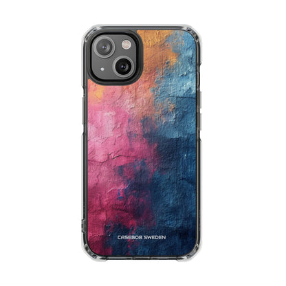 Blue Pink Abstract - Clear Impact iPhone 14 Phone Case