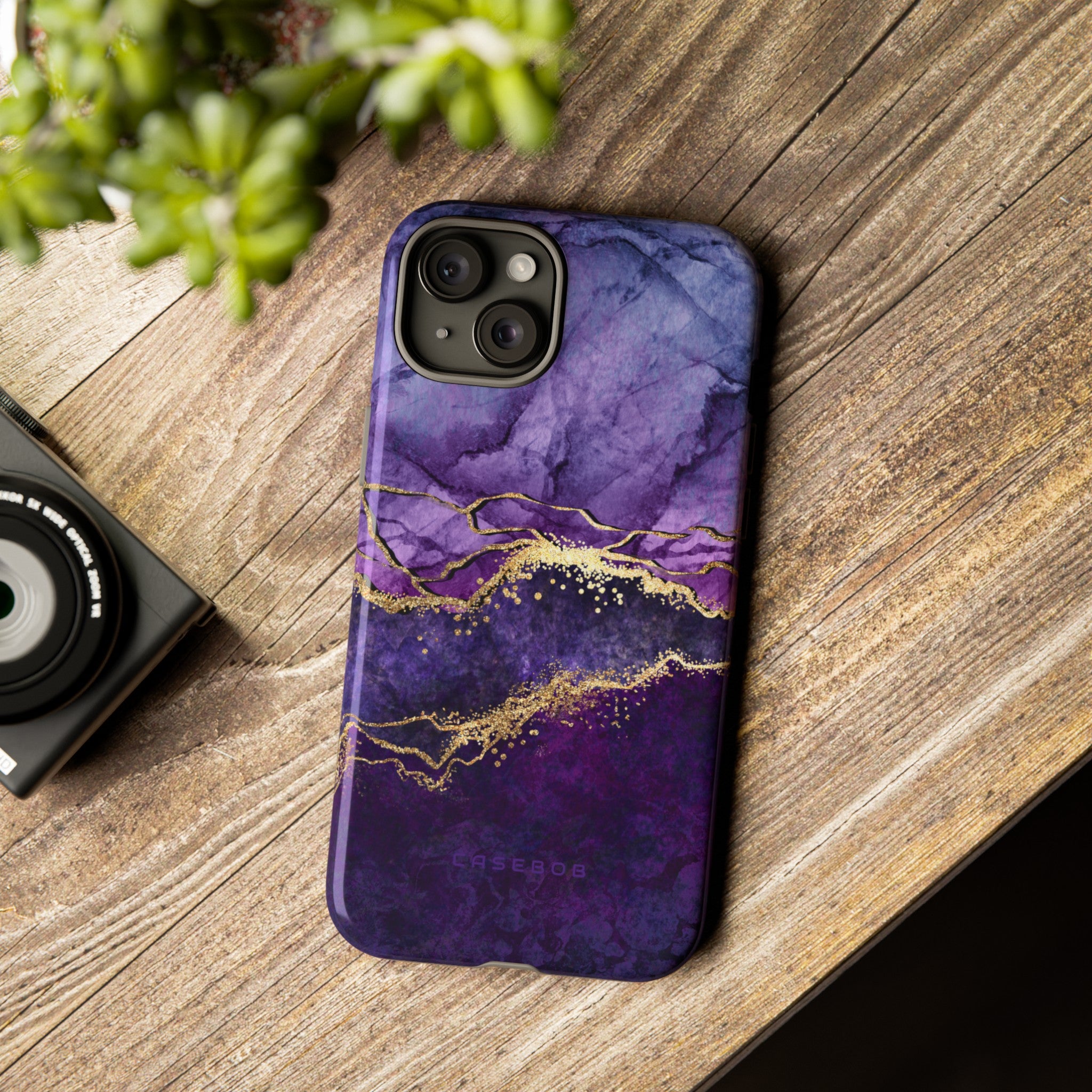 Purple Blue Marble - Protective Phone Case