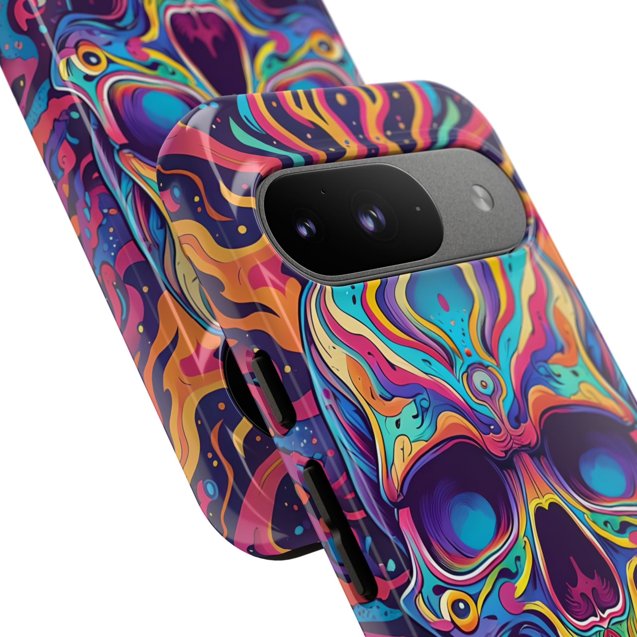 Flaming Skull Google Pixel 9 Case - Tough