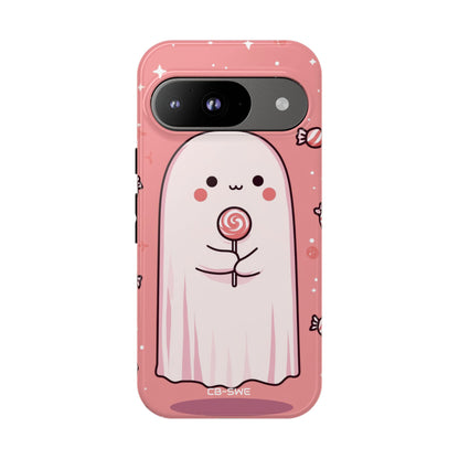 Cute Ghost Holds Candy - Google Pixel Case