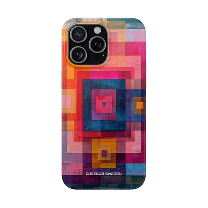 Vibrant Geometry - Flexi iPhone 15 Phone Case