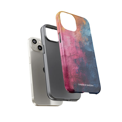 Blue Pink Abstract - Tough iPhone 14 Phone Case