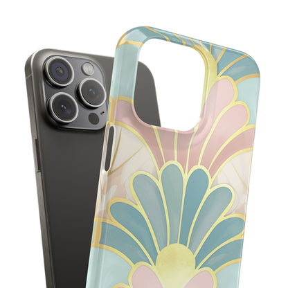 Pastel Deco Elegance - Slim iPhone 15 Phone Case