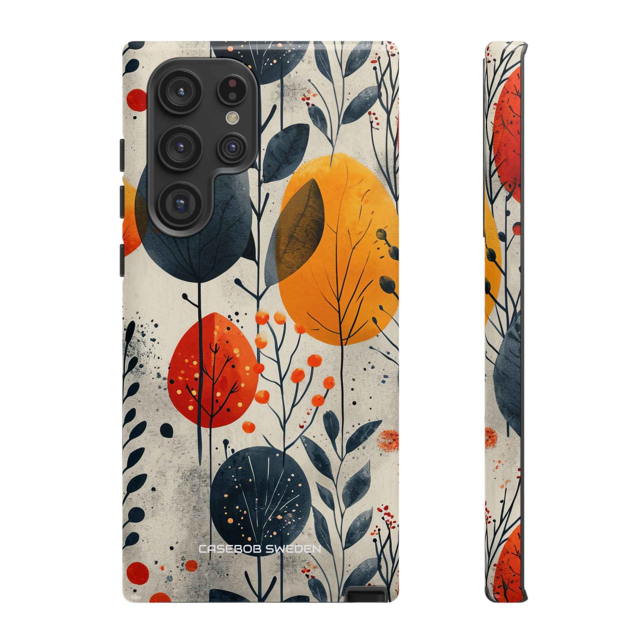 Modern Autumn Leaf Pattern - Tough Samsung S22 Phone Case