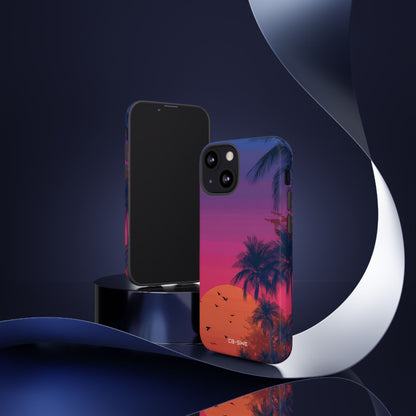Tropical Sunset Silhouettes - iPhone Case