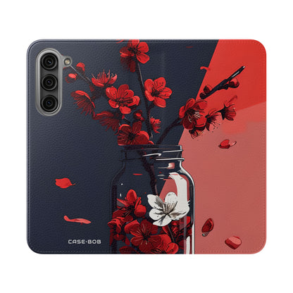 Cherry Blossom Jar - Samsung S23+ Case - Wallet