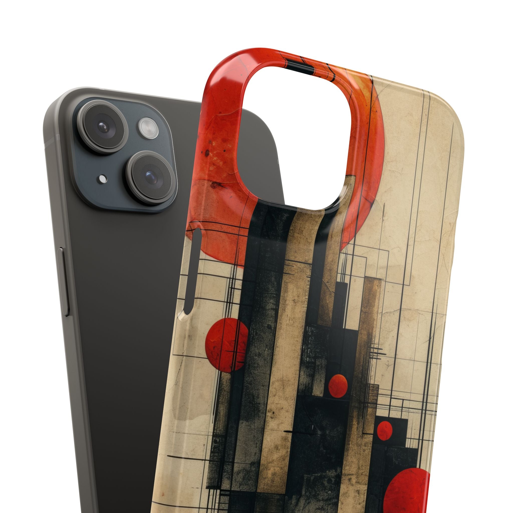 Vintage Geometric Harmony iPhone 15 - Slim Phone Case