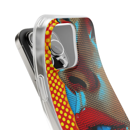 Yellow Red Pop Art Portrait - Flexi iPhone 16 Phone Case