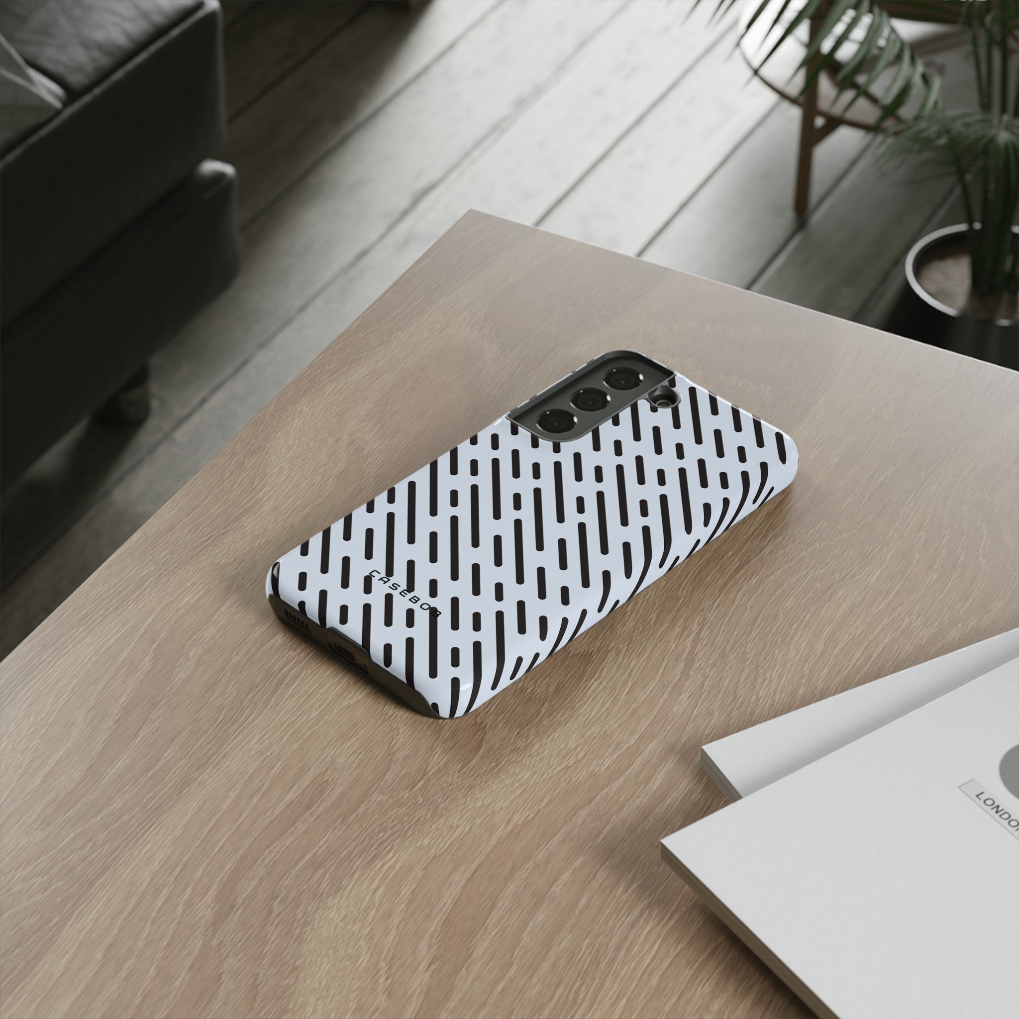 Monochrome Dash - Protective Phone Case