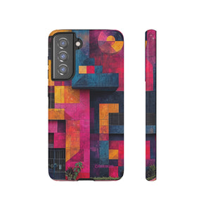 Electric Geometric Vibes - Protective Phone Case