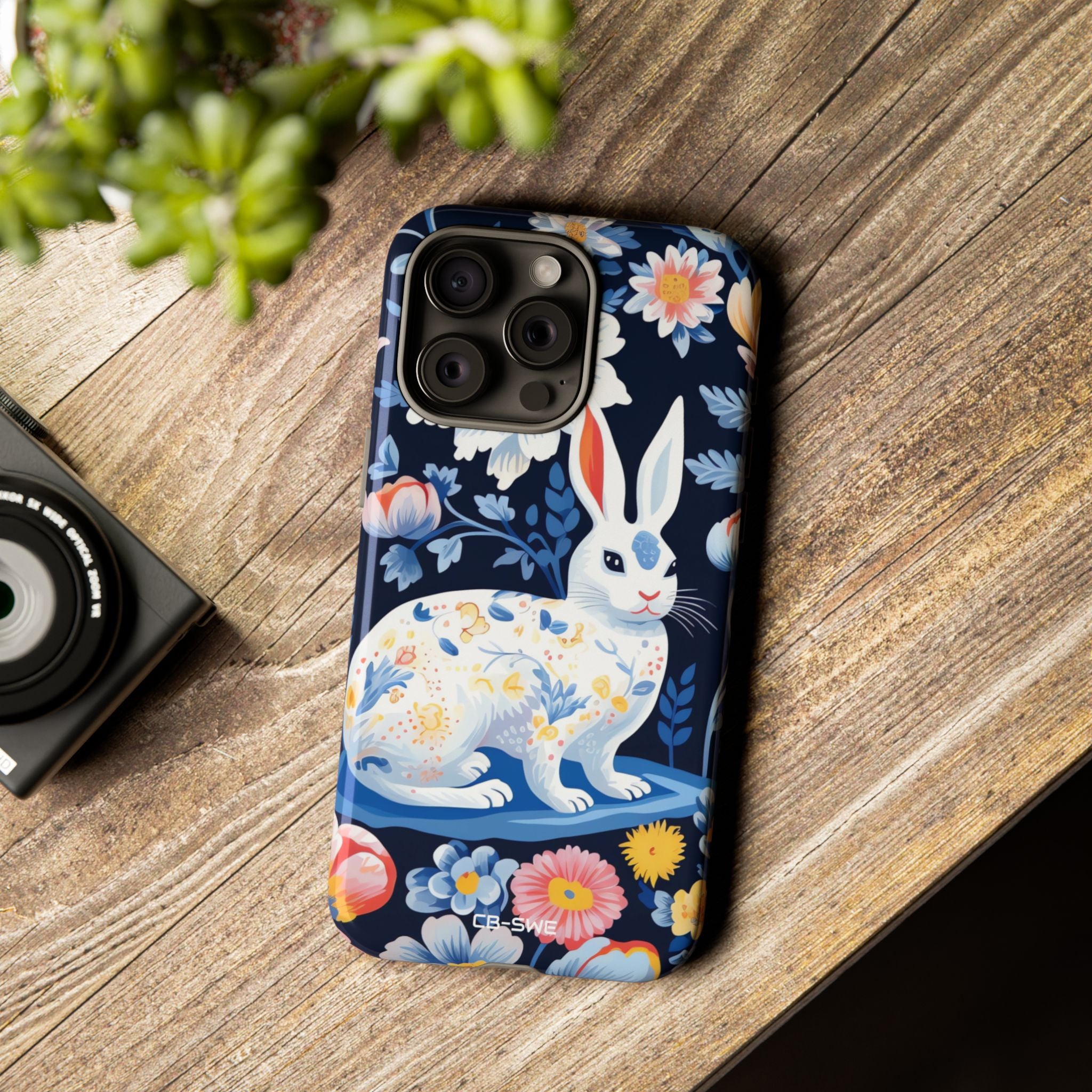 Floral Rabbit Dances - iPhone Case