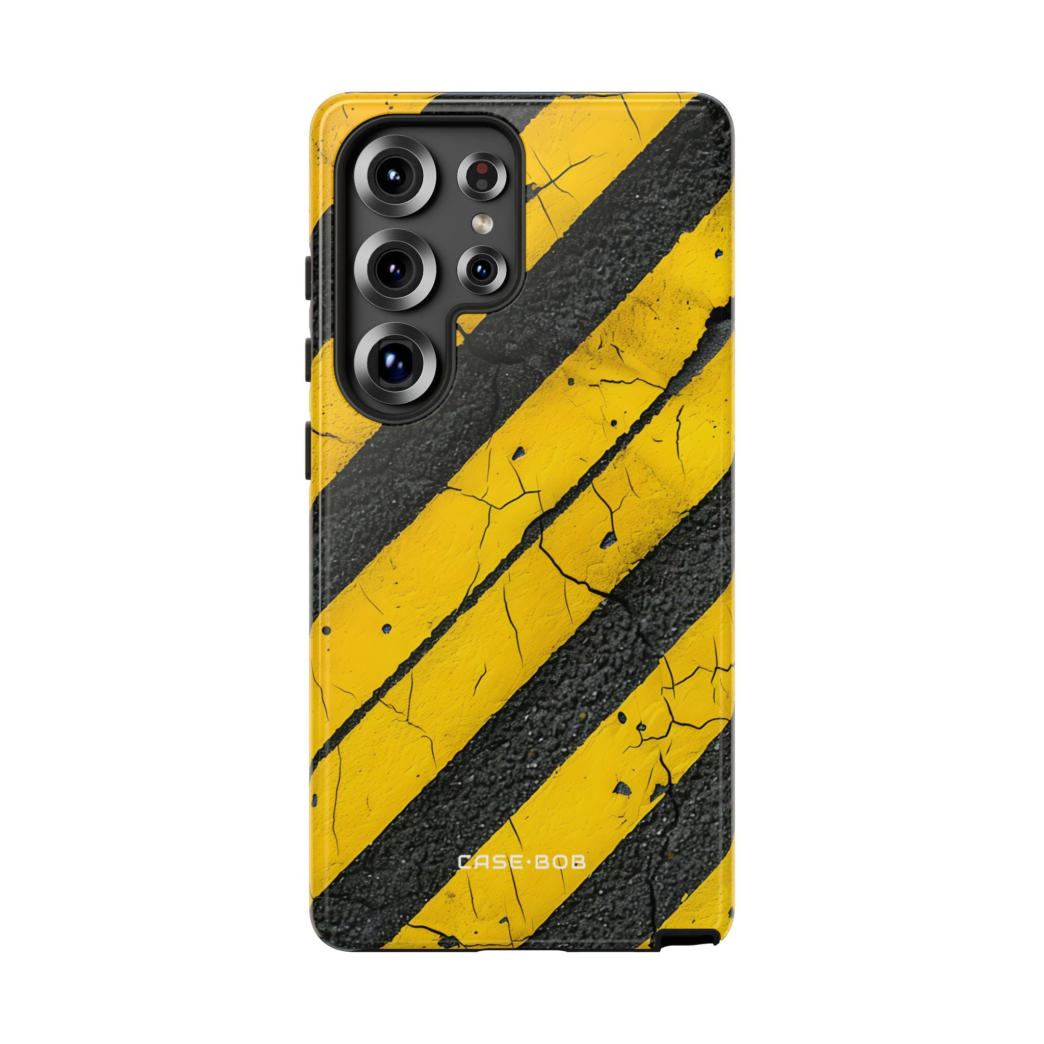 Yellow Stripe Distress Samsung S25 Ultra Case - Tough