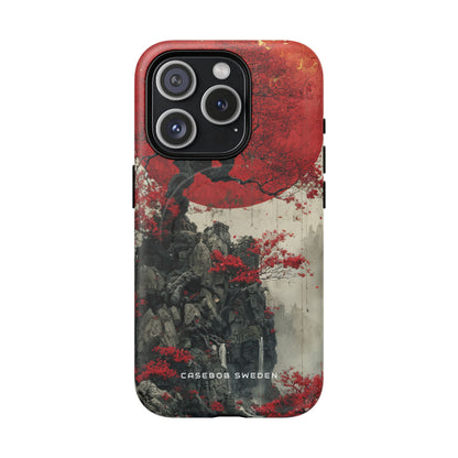 Zen Serenity in Red Harmony iPhone 15 | Tough+ Phone Case