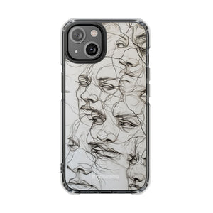 Ethereal Faces - Phone Case for iPhone (Clear Impact - Magnetic)