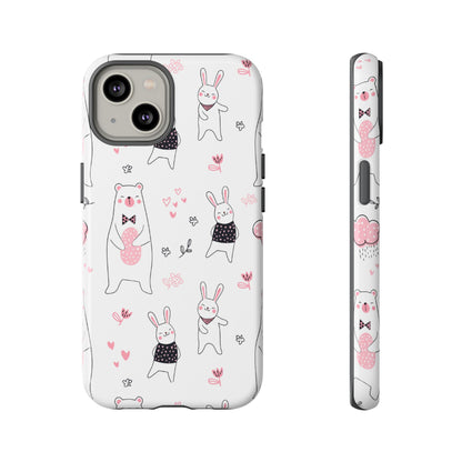 Bears Dance Playfully - iPhone Case