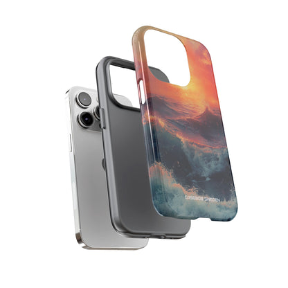 Ocean Sunset Waves - Tough iPhone 14 Phone Case