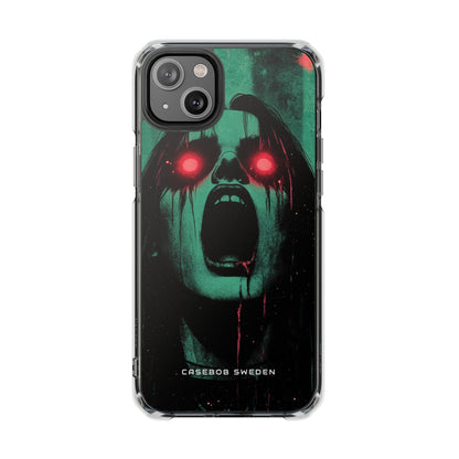 Haunting Glow of Gothic Eyes iPhone 14 - Clear Impact Phone Case