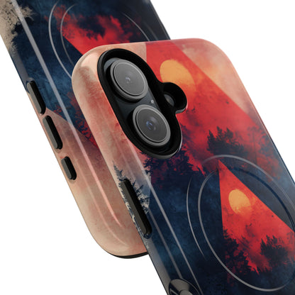 Red Sky Serenity - Tough + MagSafe® iPhone 16 Phone Case