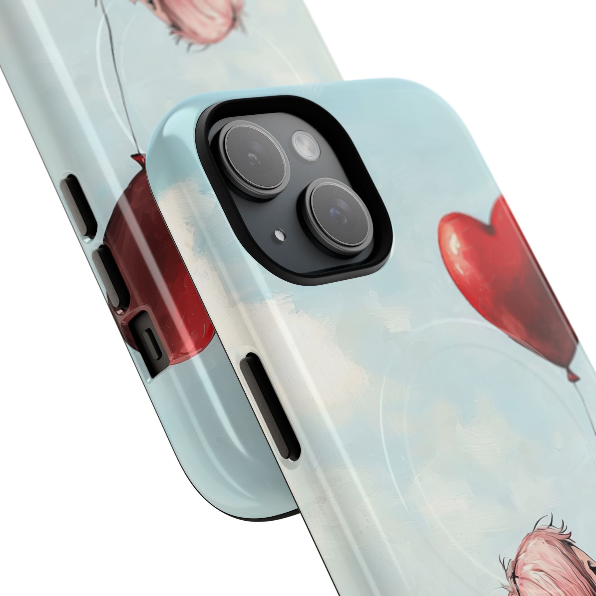 Heart Balloon Glow iPhone 15 Case - Tough+