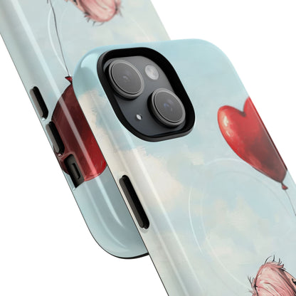Heart Balloon Glow iPhone 15 Case - Tough+