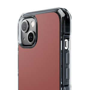 Rotes Holz | Handyhülle für iPhone (Clear Impact Case – magnetisch) 