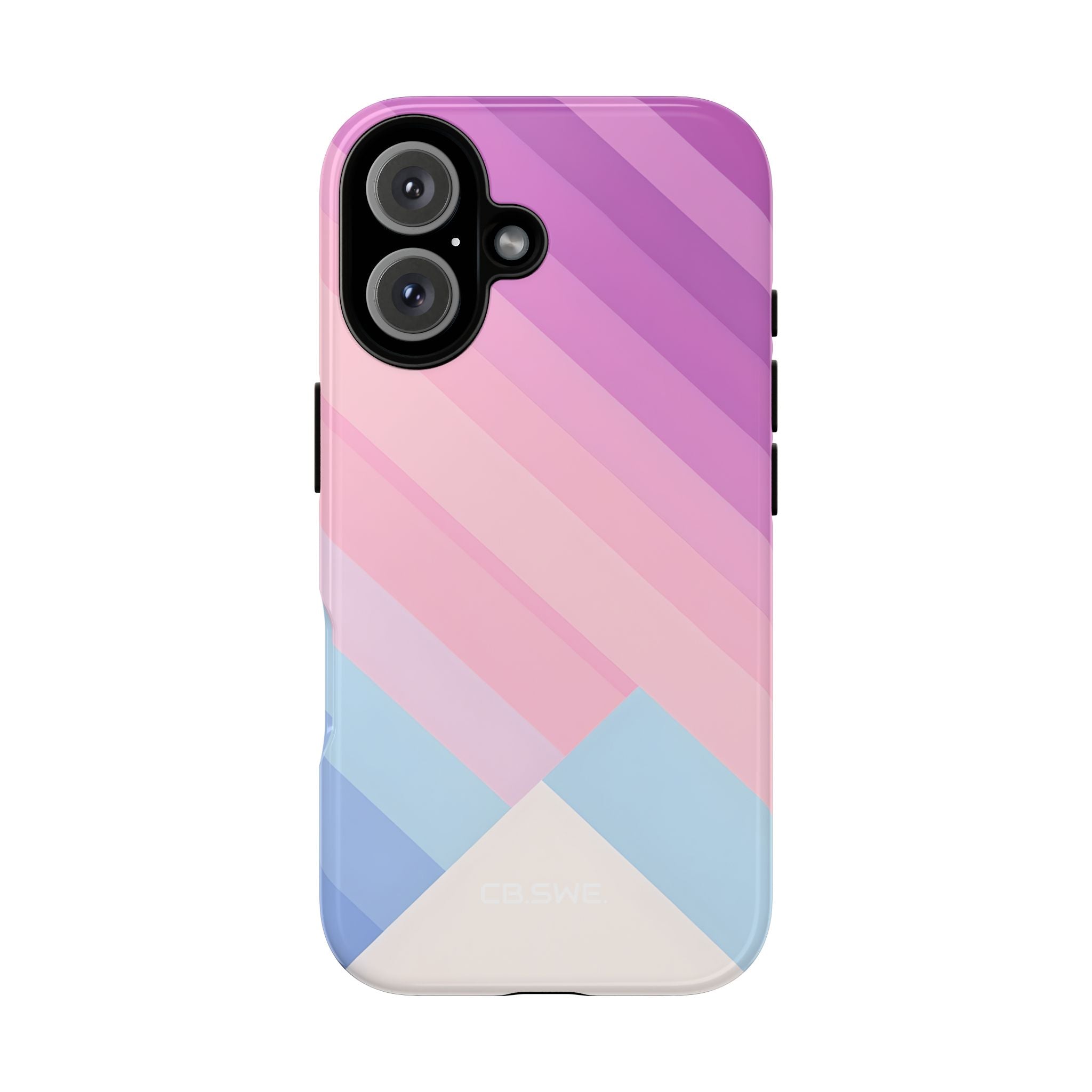 Pink Blue Gradient Layers iPhone 16 - Tough