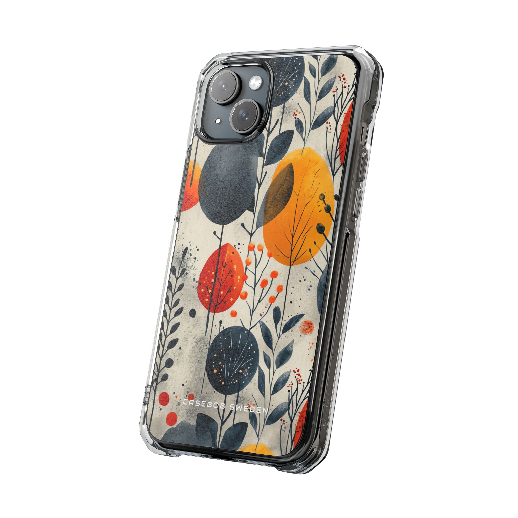 Vibrant Leaf Harmony iPhone 15 - Clear Impact Phone Case