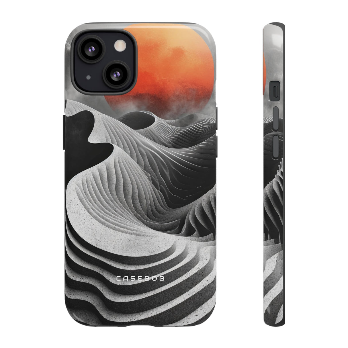 Orange Moon Illusion - Protective Phone Case