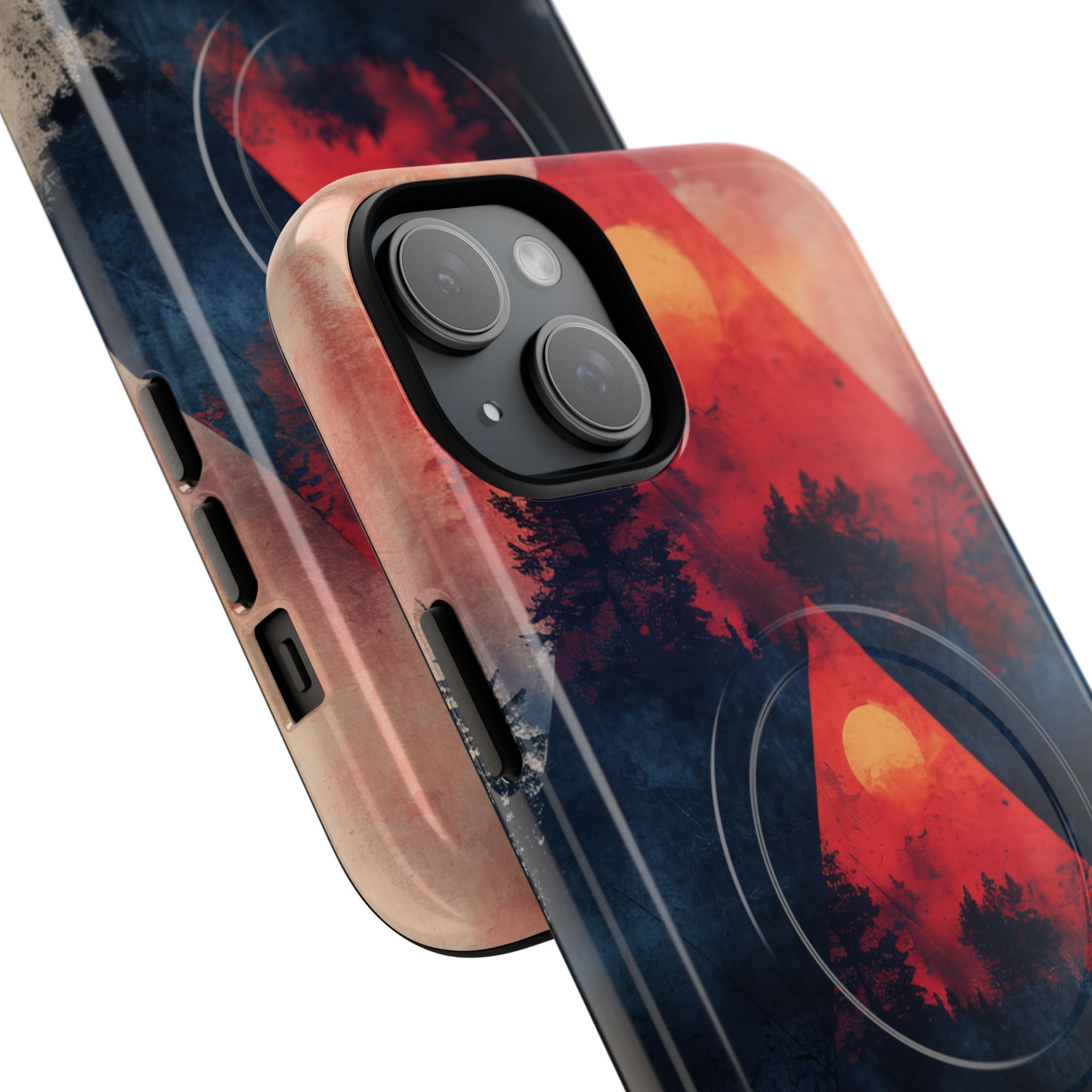 Red Sky Serenity - Tough + MagSafe® iPhone 15 Phone Case