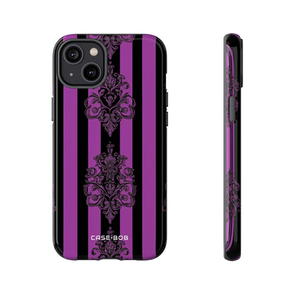 Damask Elegance Purple iPhone 14 Plus Case - Tough