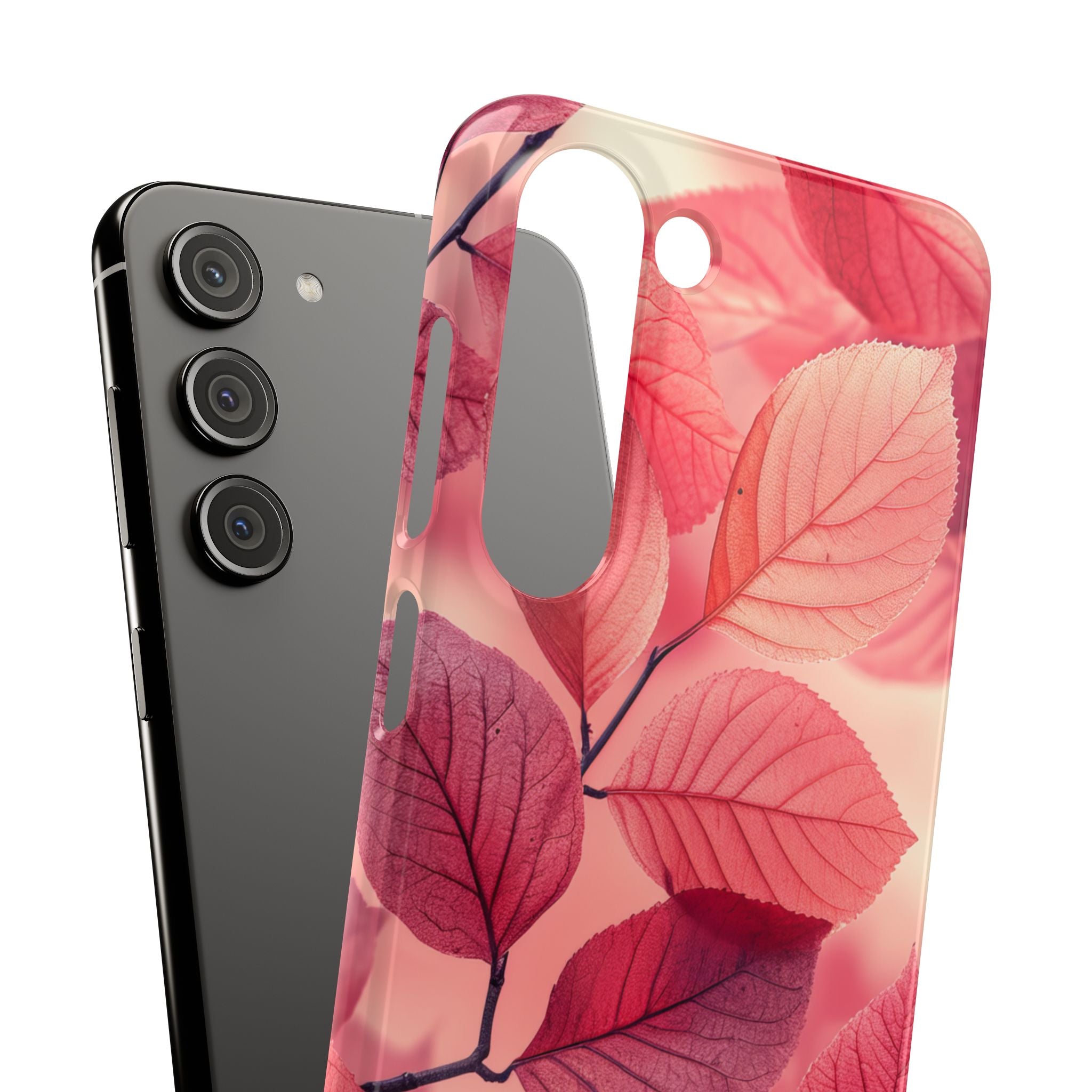 Pink Purple Nature Pattern - Slim Samsung S23 Phone Case