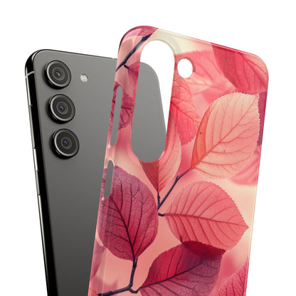 Pink Purple Nature Pattern - Slim Samsung S23 Phone Case