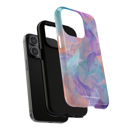 Dreamy Teal Flow - Tough + MagSafe® iPhone 15 Phone Case