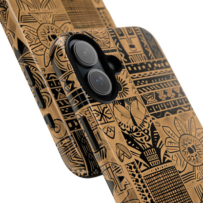 Tribal Grid iPhone 16 Plus Case - Tough