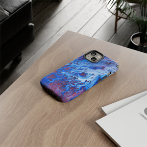 Ice Blue River Ink Art iPhone Case (Protective) Phone Case