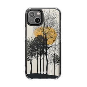 Minimalist Nature Harmony - Phone Case for iPhone (Clear Impact - Magnetic)