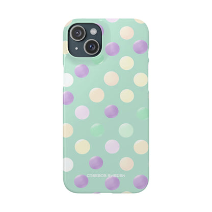 Pastel Polka Dots - Slim iPhone 15 Phone Case