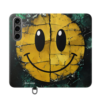 Cracked Smiley - Samsung S24 Plus Case - Wallet