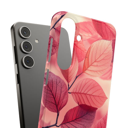 Pink Purple Nature Pattern - Slim Samsung S24 Phone Case