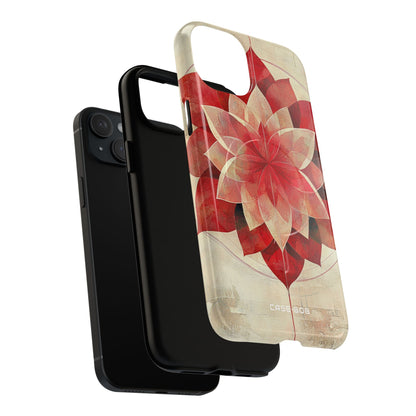 Crimson Bloom iPhone 15 Plus Case - Tough+