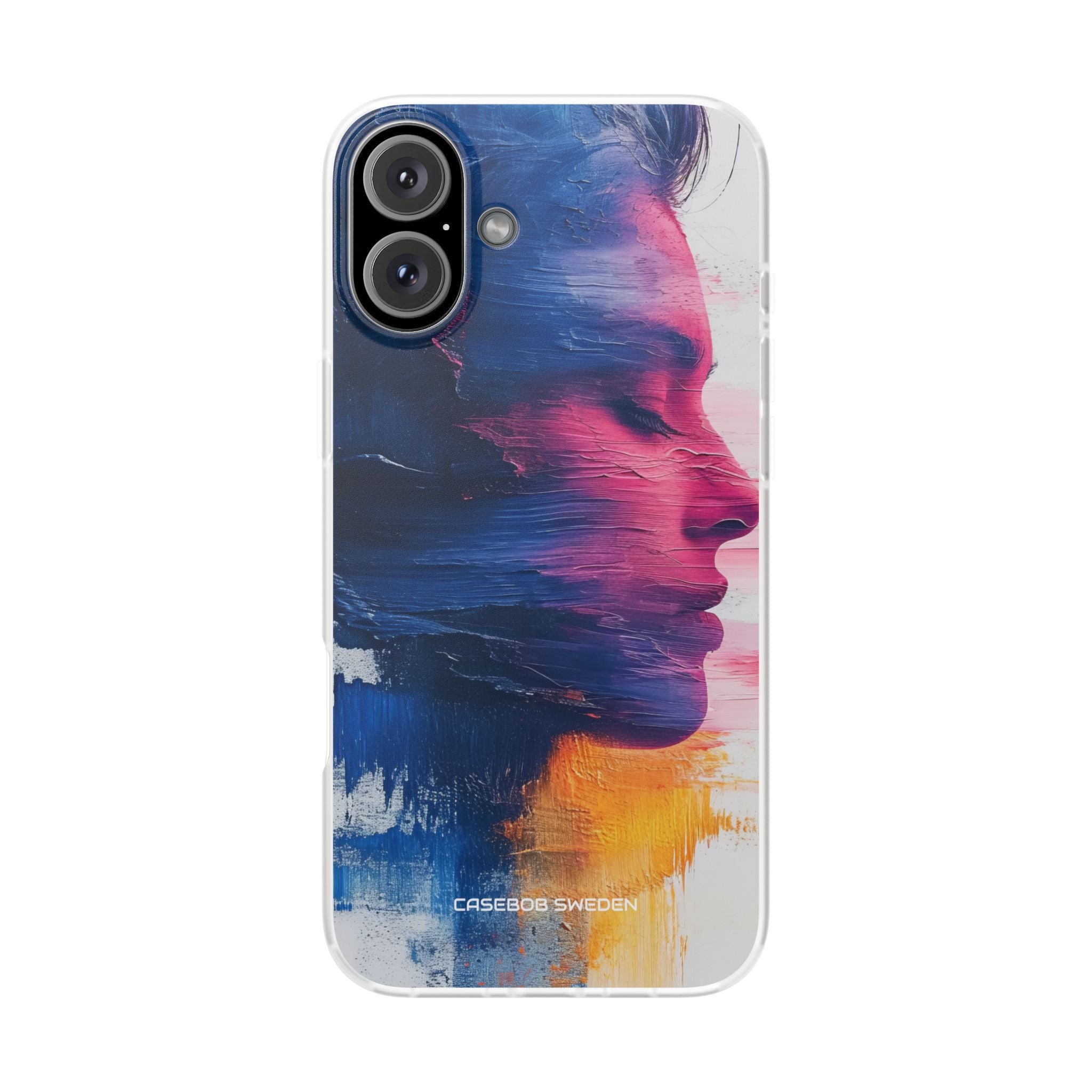 Blue Magenta Portrait - Flexi iPhone 16 Phone Case