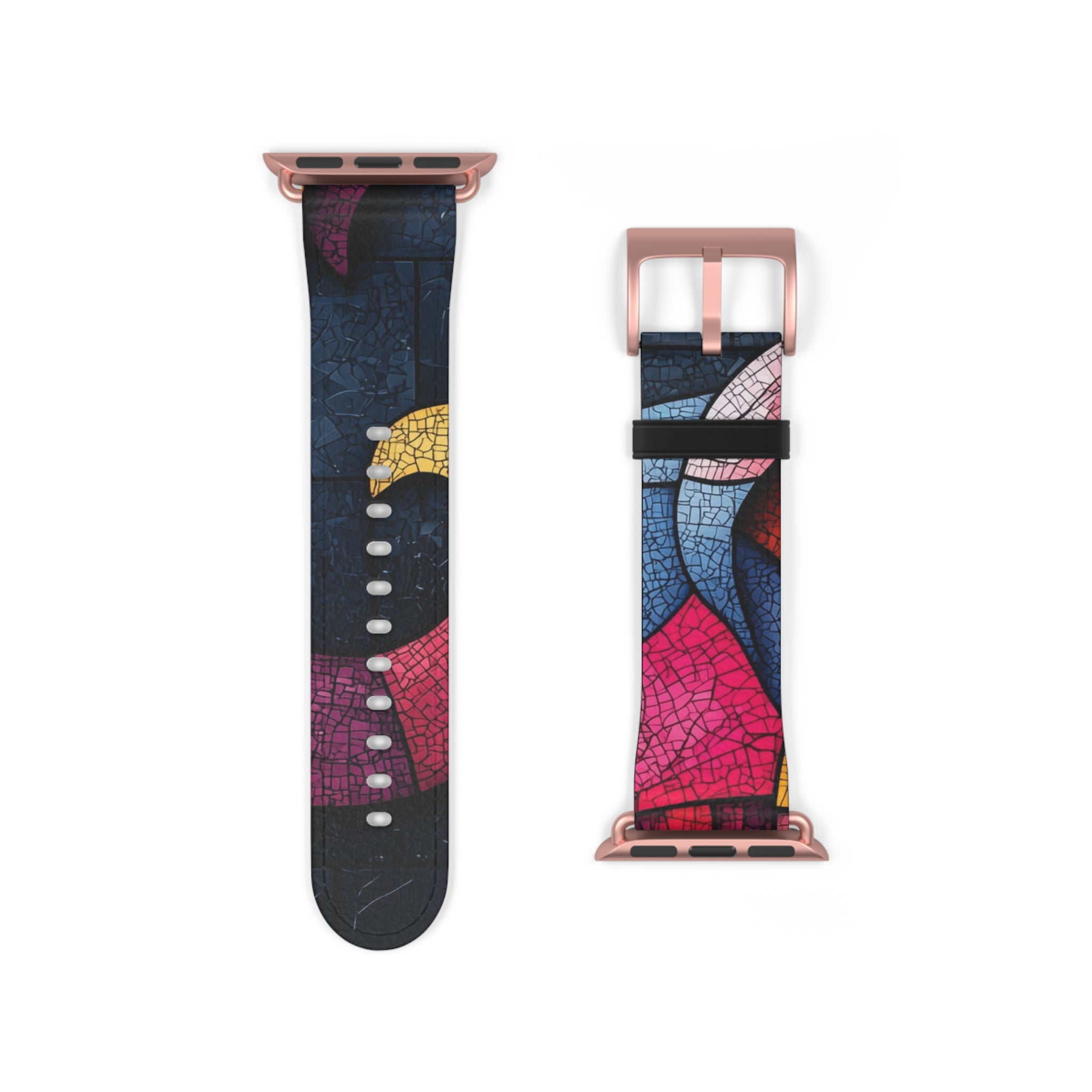 Blue Mosaic Elephant - Watch Band