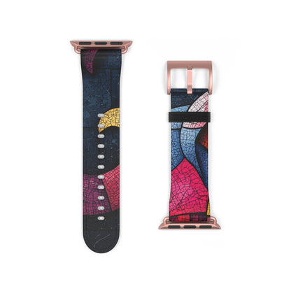 Blue Mosaic Elephant - Watch Band